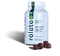 The "Mood Daily" bottle, branded by Relate Daily, features the text "Super Mushroom 10-plex + 2,500mg" and is accompanied by four berry-shaped gummies, promising enhanced brain performance and gut health.